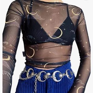 Mesh moon shirt